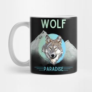 Wolf Paradise In The Mountains Mug